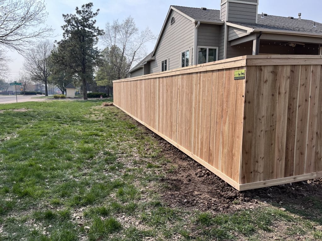 Brande new wooden fence