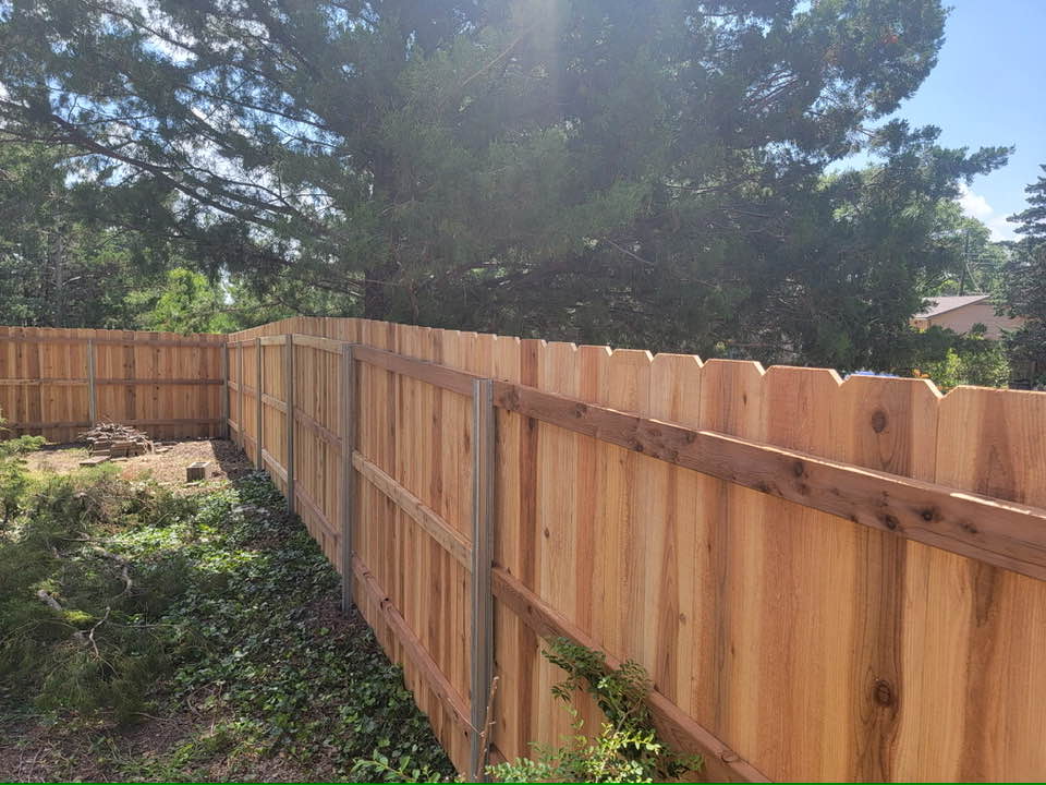 Wood fence in Wichita, Kansas done by Preferred Fencing